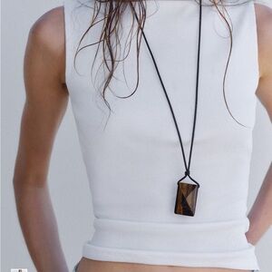 Zara White Boat Neck Top